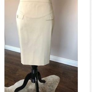 MOSCHINO Cotton Blend Beige Pencil Skirt SZ 10